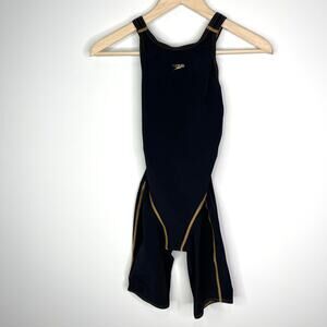 Speedo LZR Pro Size 30 Fina Black Gold Swimsuit